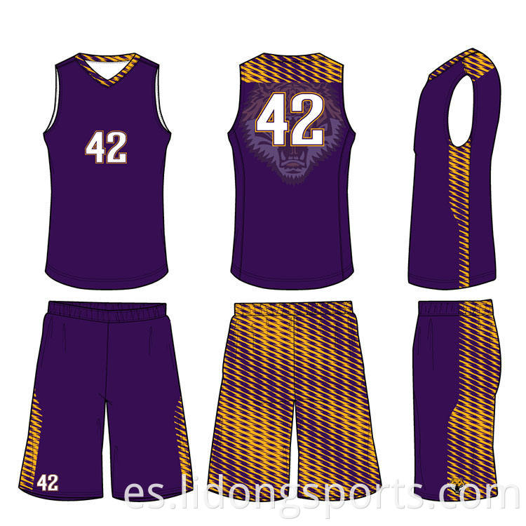 Baloncesto Uniforme de diseño Basketball Jersey Logo Diseño Color de Baloncesto Color Gris